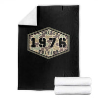50th Birthday Hunting Throw Blanket 1976 Limited Edition Vintage Camouflage Gifts For Turning 50