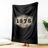 50th Birthday Hunting Throw Blanket 1976 Limited Edition Vintage Camouflage Gifts For Turning 50