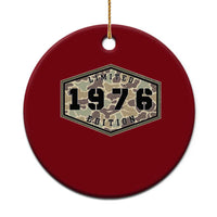 50th Birthday Hunting Ceramic Ornament 1976 Limited Edition Vintage Camouflage Gifts For Turning 50