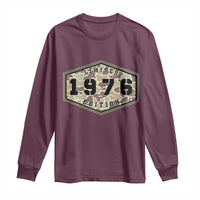 50th Birthday Hunting Long Sleeve Shirt 1976 Limited Edition Vintage Camouflage Gifts For Turning 50