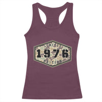 50th Birthday Hunting Racerback Tank Top 1976 Limited Edition Vintage Camouflage Gifts For Turning 50