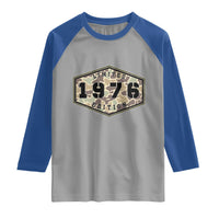 50th Birthday Hunting Raglan Shirt 1976 Limited Edition Vintage Camouflage Gifts For Turning 50