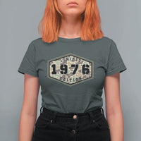 50th Birthday Hunting T Shirt For Women 1976 Limited Edition Vintage Camouflage Gifts For Turning 50