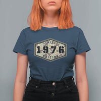 50th Birthday Hunting T Shirt For Women 1976 Limited Edition Vintage Camouflage Gifts For Turning 50