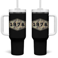 50th Birthday Hunting Tumbler With Handle 1976 Limited Edition Vintage Camouflage Gifts For Turning 50