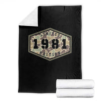 45th Birthday Hunting Throw Blanket 1981 Limited Edition Vintage Camouflage Gifts For Turning 45