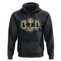 45th Birthday Hunting Hoodie 1981 Limited Edition Vintage Camouflage Gifts For Turning 45