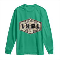 45th Birthday Hunting Long Sleeve Shirt 1981 Limited Edition Vintage Camouflage Gifts For Turning 45