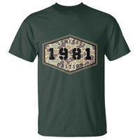 45th Birthday Hunting T Shirt 1981 Limited Edition Vintage Camouflage Gifts For Turning 45