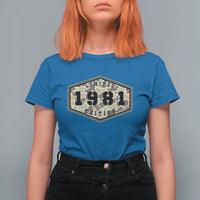 45th Birthday Hunting T Shirt For Women 1981 Limited Edition Vintage Camouflage Gifts For Turning 45