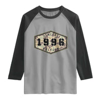 30th Birthday Hunting Raglan Shirt 1996 Limited Edition Vintage Camouflage Gifts For Turning 30