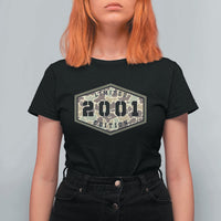 25th Birthday Hunting T Shirt For Women 2001 Limited Edition Vintage Camouflage Gifts For Turning 25