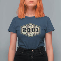 25th Birthday Hunting T Shirt For Women 2001 Limited Edition Vintage Camouflage Gifts For Turning 25