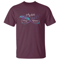 Suicide Prevention Awareness T Shirt My Child Always On My Mind Forever In My Heart Feathers Infinity - Wonder Print Shop