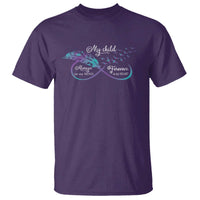 Suicide Prevention Awareness T Shirt My Child Always On My Mind Forever In My Heart Feathers Infinity - Wonder Print Shop