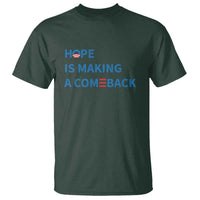 Harris Walz Supporter T Shirt Hope Is Making A Comeback American Flag - Wonder Print Shop