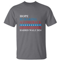 Harris Walz 2024 T Shirt Hope Is Making A Comeback American Flag - Wonder Print Shop