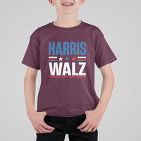 Harris Walz Supporter T Shirt For Kid Prosecutor And Coach Star US Elections 2024 - Wonder Print Shop