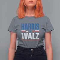 Harris Walz Supporter T Shirt For Women Prosecutor And Coach Star US Elections 2024 - Wonder Print Shop