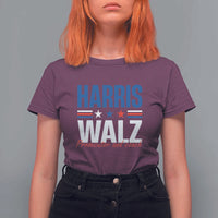 Harris Walz Supporter T Shirt For Women Prosecutor And Coach Star US Elections 2024 - Wonder Print Shop