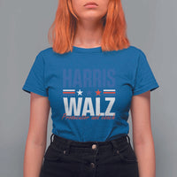 Harris Walz Supporter T Shirt For Women Prosecutor And Coach Star US Elections 2024 - Wonder Print Shop
