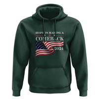 Harris Walz Supporter Hoodie Hope Is Making A Comeback 2024 American Flag Star - Wonder Print Shop
