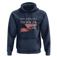 Harris Walz Supporter Hoodie Hope Is Making A Comeback 2024 American Flag Star - Wonder Print Shop