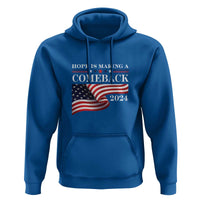 Harris Walz Supporter Hoodie Hope Is Making A Comeback 2024 American Flag Star - Wonder Print Shop