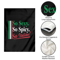 Funny Italian Pride Garden Flag So Sexy So Spicy So Italian Chef Humor - Wonder Print Shop