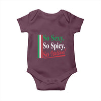 Funny Italian Pride Baby Onesie So Sexy So Spicy So Italian Chef Humor - Wonder Print Shop