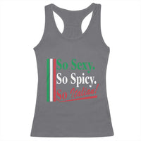 Funny Italian Pride Racerback Tank Top So Sexy So Spicy So Italian Chef Humor - Wonder Print Shop