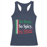 Funny Italian Pride Racerback Tank Top So Sexy So Spicy So Italian Chef Humor - Wonder Print Shop