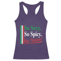 Funny Italian Pride Racerback Tank Top So Sexy So Spicy So Italian Chef Humor - Wonder Print Shop