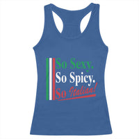 Funny Italian Pride Racerback Tank Top So Sexy So Spicy So Italian Chef Humor - Wonder Print Shop