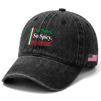 Funny Italian Pride Washed Cotton Baseball Cap So Sexy So Spicy So Italian Chef Humor