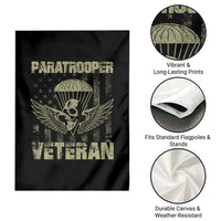 Paratrooper Veteran Garden Flag Airborne Military Vintage American Flag - Wonder Print Shop