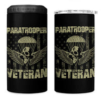 Paratrooper Veteran 4 in 1 Can Cooler Tumbler Airborne Military Vintage American Flag - Wonder Print Shop