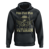 Paratrooper Veteran Hoodie Airborne Military Vintage American Flag - Wonder Print Shop