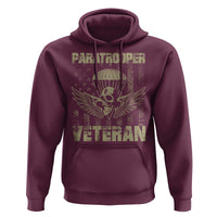 Paratrooper Veteran Hoodie Airborne Military Vintage American Flag - Wonder Print Shop