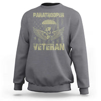 Paratrooper Veteran Sweatshirt Airborne Military Vintage American Flag - Wonder Print Shop