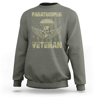 Paratrooper Veteran Sweatshirt Airborne Military Vintage American Flag - Wonder Print Shop