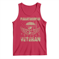Paratrooper Veteran Tank Top Airborne Military Vintage American Flag - Wonder Print Shop
