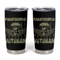 Paratrooper Veteran Tumbler Cup Airborne Military Vintage American Flag - Wonder Print Shop