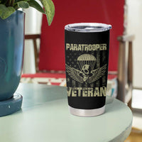 Paratrooper Veteran Tumbler Cup Airborne Military Vintage American Flag - Wonder Print Shop