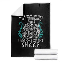 Viking Your First Mistake Was Thinking I Was One Of The Sheep Throw Blanket Viking Warrior - Wonder Print Shop