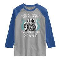 Viking Your First Mistake Was Thinking I Was One Of The Sheep Raglan Shirt Viking Warrior - Wonder Print Shop
