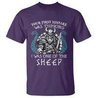 Viking Your First Mistake Was Thinking I Was One Of The Sheep T Shirt Viking Warrior - Wonder Print Shop