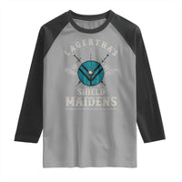 Lagertha's Shield Maidens Raglan Shirt The Future Is Open Trust In The Gods Viking Warrior - Wonder Print Shop