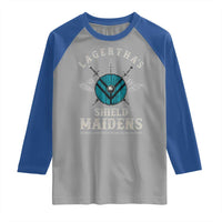 Lagertha's Shield Maidens Raglan Shirt The Future Is Open Trust In The Gods Viking Warrior - Wonder Print Shop