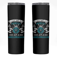 Funny I Am Not A Princess I Am A Shieldmaiden Skinny Tumbler Viking Pride - Wonder Print Shop